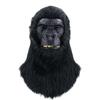 Halloween Monkey Head Mask Chimpanzee Mask Black with Fur Latex Full Head Mask for Carnival Costume Party Prop