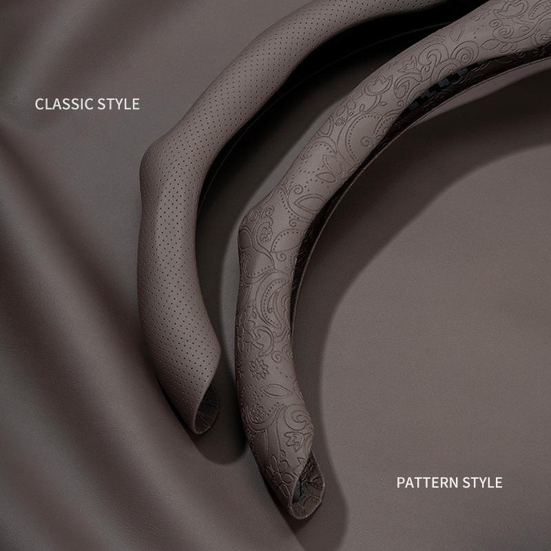 38 см Дышащая замшевая оплетка на руль Нескользящая Впитывающая пот Всесезонная Оплетка на руль спортивного автомобиля для мужчин и женщин