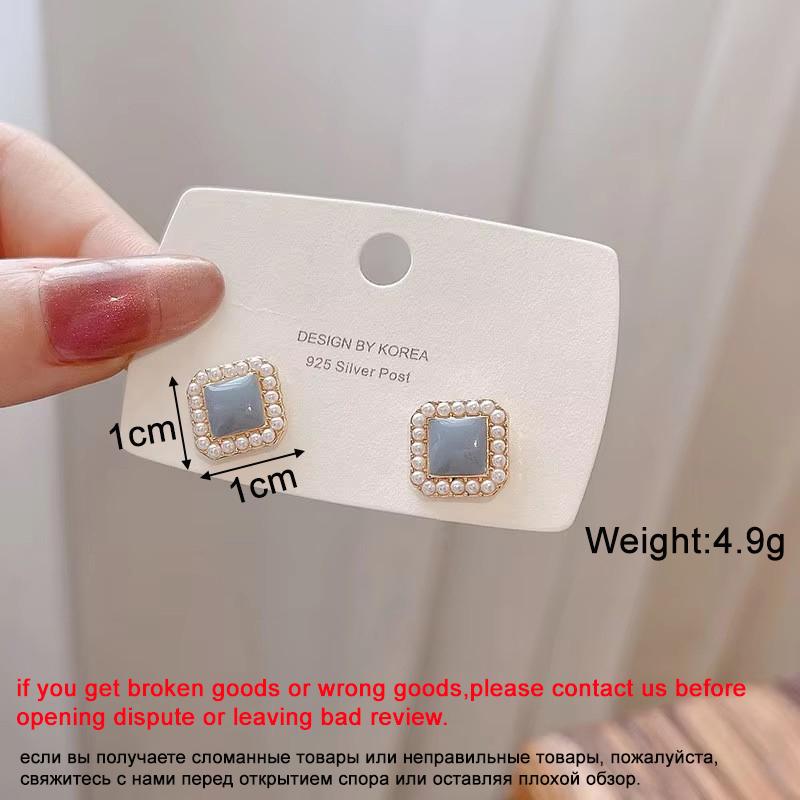 Trendy Enamel Women's Earrings Colorful Glaze Heart Drop Earrings Round Square Pendants Geometric Hanging Earrings