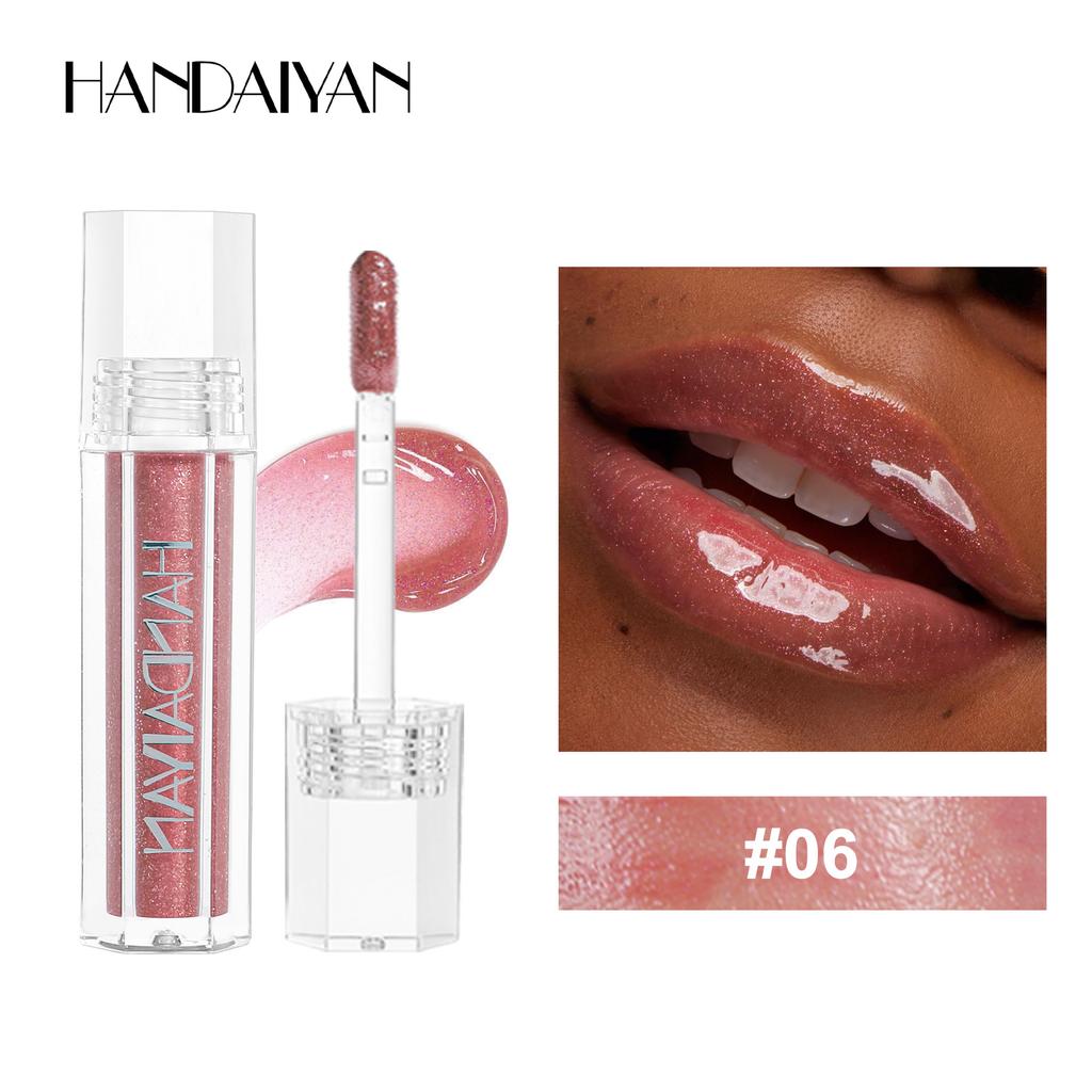 Hydrating Matte Glitter Liquid Lip Gloss , Moisturizing Transparent Plumping Lip Gloss, Tinted for Lip Care and Dry Lip,Glow Oil
