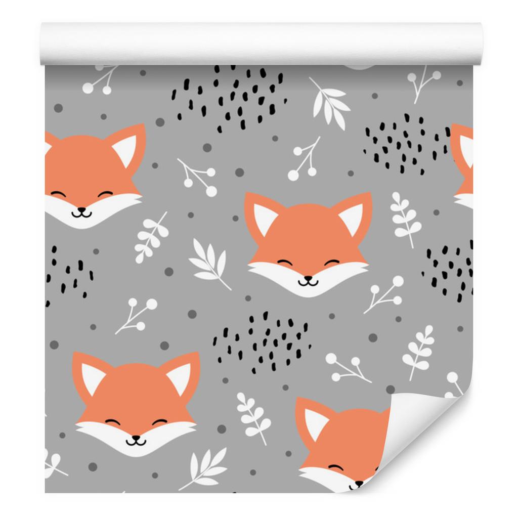 Joyful foxes in the forest wallpaper for living room and bedroom 50x1000