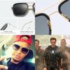 Uv400 Protection Tony Stark Sunglasses Men Square Metal Frame For Eye Safety