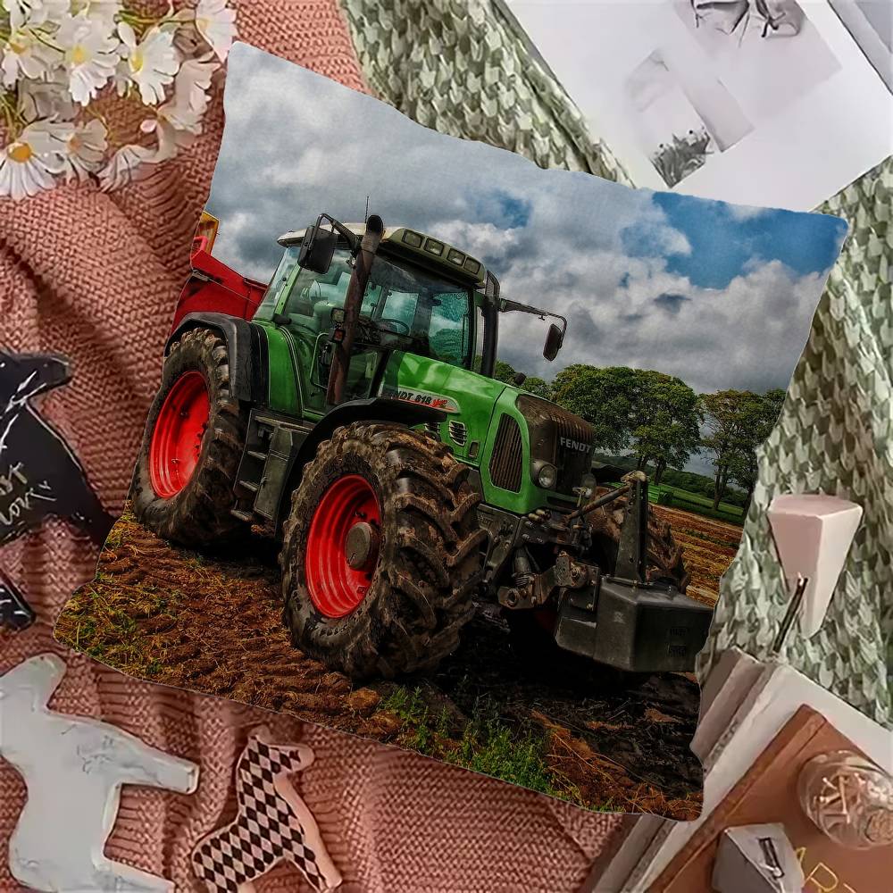 Car Tractor Decorative Room Aesthetics Pillow Case Home Decor Bedroom Sofa Bed Couch Pillow Cover 45X45