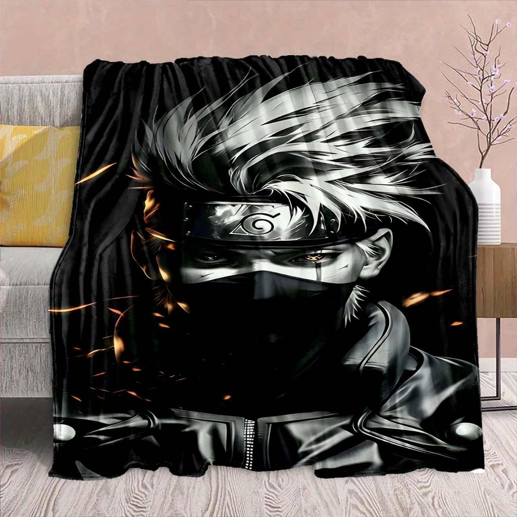 Naruto Anime Flannel Blanket - Soft Warm Perfect for Sofa, Bedding Camping Travel Office Home Decor