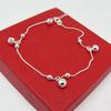 Luxury Brand Jewelry Cute Small Bell Anklet Box Chain for Women 925 Silver Anklet Bracelet