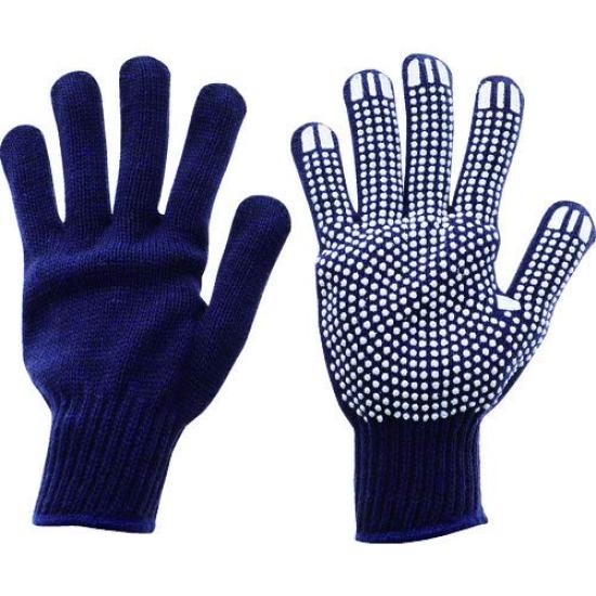 TRUSCO Colored Nylon Work Navy 10 Pairs Non-Slip Gloves, Blue, TCNSG-KO, (Case Sold)