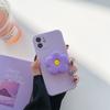 Мягкий чехол-держатель с черным цветочным кронштейном для iPhone 16 15 14 13 12 11 Pro Max Plus, Мягкий, Конфетный, Ударопрочный, Чехол-обложка