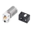 3D Printer Hotend 0.4mm Brass Nozzle Aluminum Heating Block Tube Bimetal Throat Silicone Sleeve 3D