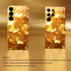 Золотая бабочка Стеклянный чехол для телефона для Samsung Galaxy S26 S25 S24 S23 S22 FE Ultra Plus Встроенное стекло Золотой Изысканный Великолепный