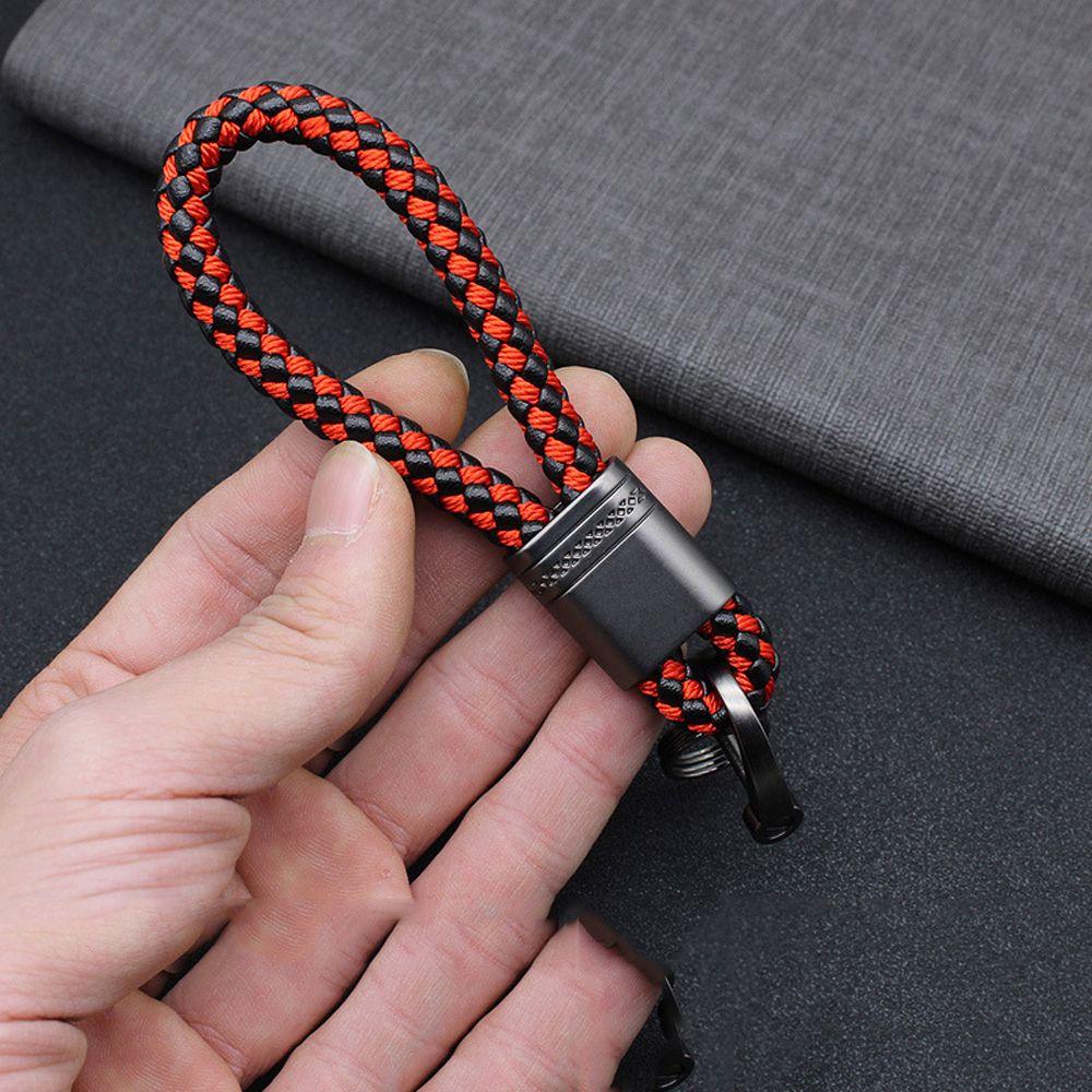 Брелок-шнурок с ремешком, брелок с номером телефона, держатель для ключей в машину, брелок для вязания, кожаный брелок