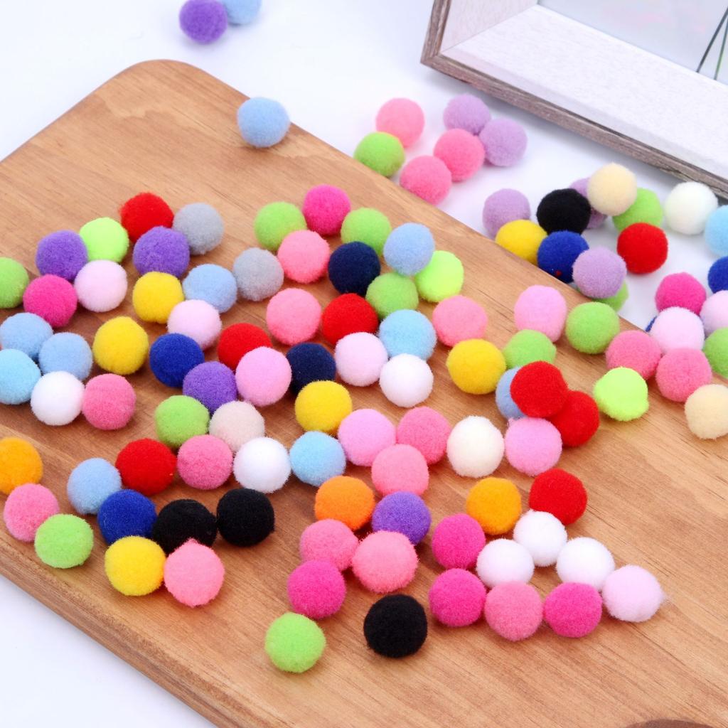 Soft 18/25mm Jewelry Accessories Kids Toy Multicolor Sewing Craft Fluffy Ball Plush Ball DIY Handmade Material Clothing Decoration Pompom Accessories