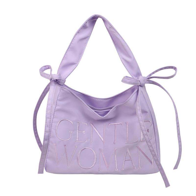 Новая повседневная сумка-багет с бантом, сумка подмышку, вышитая буквами, на плечо