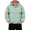 Men's Oversized Casual Down Jacket With Long Sleeves And Hood