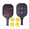 Pickleball Racket Set Portable Glass Fibre Pickleball Paddle Polymer Core Racket with Balls