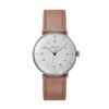 Authentic Junghans Max Bill Hand-Wound 34mm Watch 370102 with Sapphire 027 3701 02, Men's Beige