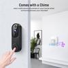 Умный беспроводной дверной звонок с камерой, голосовой домофон, WiFi HD, ночным видением и электронным глазком