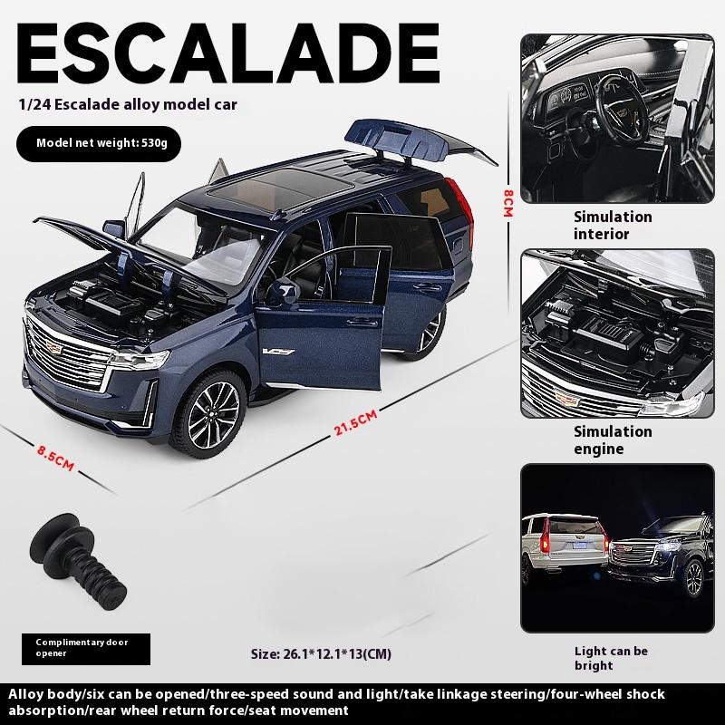 Масштаб 1/24 Cadillac Escalade Внедорожник Сплав Литье под давлением Модель Игрушка с инерционным механизмом Подарок Друзьям Коллекция Хобби Декоративный Прекрасный Подарок