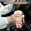 Cute Red Heart Pattern Travel Stainless Steel Insulated Coffee Tumbler Reusable Vacuum Thermal Mug for Gift Daily Commute Office School