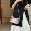 Transparent Vintage Handbags Crossbody Bag for Women Candy Color Fashion Mini Shoulder Messenger Bag PVC Jelly Tote Underarm Bag