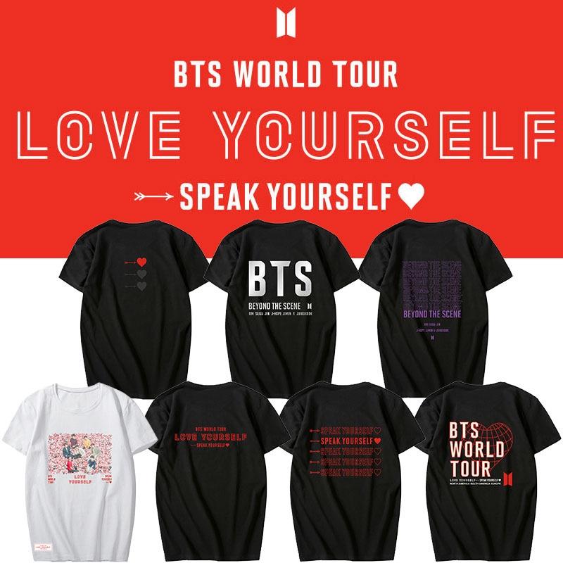 Tshirt Kpop Bts Love Speak Yourself Concert Tshirt Casual Tee Jk Rm Tops Jimin