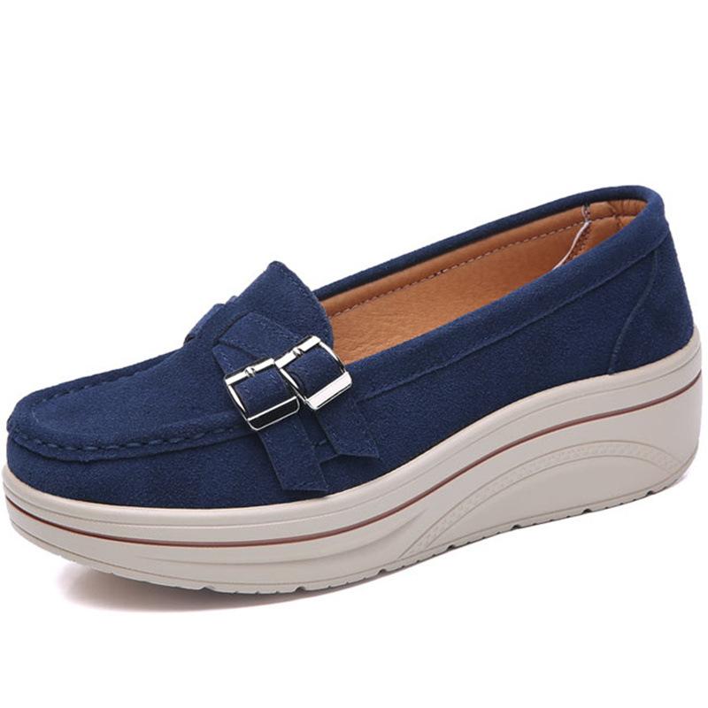 Женская обувь на плоской подошве, женские кроссовки на платформе без шнуровки на плоской подошве, женские замшевые женские теннисные лоферы, мокасины, повседневная обувь