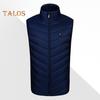 Мужской утепленный жилет, пальто с воротником-стойкой, без рукавов, застежка-молния, хлопковый жилет, умный тепловой жилет, пальто