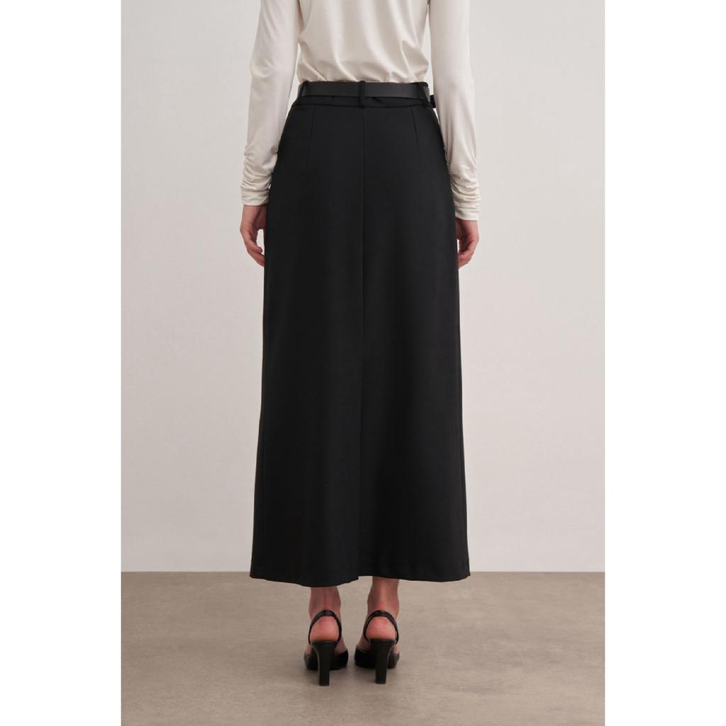 1161111 Флонелевая шерстяная юбка с поясом