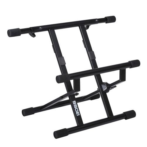 BOSS BAS-1 Amplifier Stand, Supports Up To 21kg, Adjustable Back Width, Foldable, Durable Steel Construction, Katana/Blues Cube, Guitar/Bass, for Stud