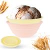 2Pcs Bread Proofing Basket Silicone Dough Proofing Bowl Foldable Baking Bowl Dough Fermentation Sourdough Banneton Bread Basket