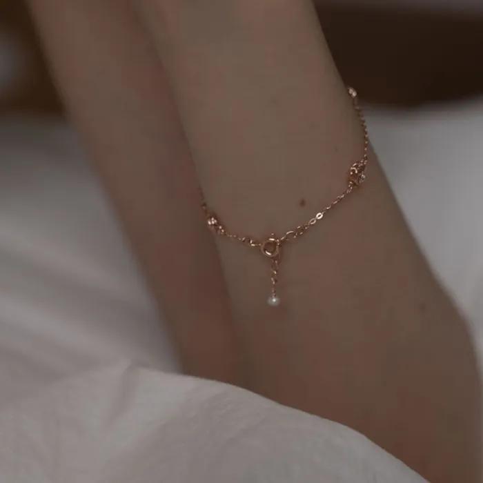 14k rose bouquet bracelet