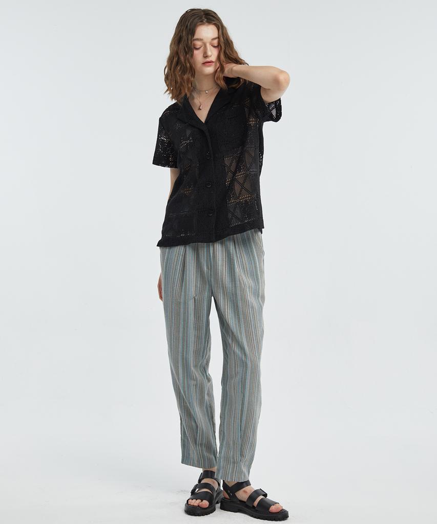 MANAVIS7 Mexican Elastic Pants [Teal]