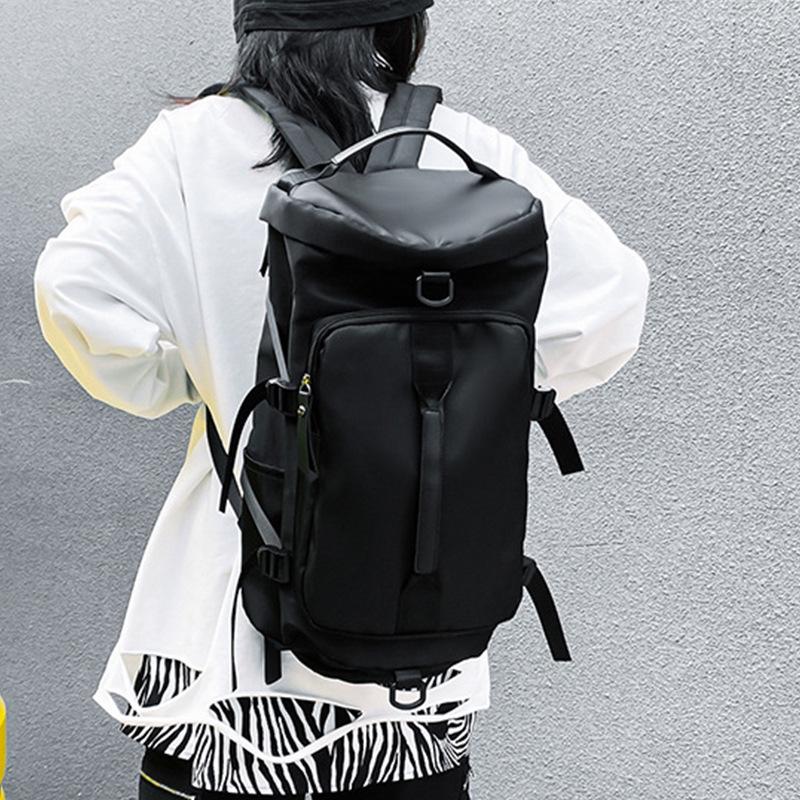 Большая вместительная водонепроницаемая сумка для йоги из ткани Оксфорд с логотипом, ремешком через плечо или двойным ремнем, отдельным отделением для обуви, спортивная сумка