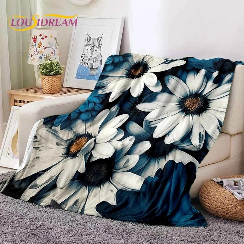Мягкие одеяла Dream Sun Flowers Nordic Daisy, сохраняющие тепло, удобные одеяла для пикника, кровати, дивана, дома, спальни, подарок