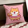 Cheeky Adorable Shiba inu Cushion Cover Reversible Soft Durable Pillow Cover Home  Car MultiScene Use for Daily Comfort