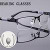 Myopia Glasses New Metal Frame Business Finished Half Frame Men Anti Blue Light Short Sight Eyeglasses Diopter 0 -1.0 To -6.0