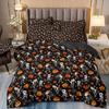 Halloween Soft Material Comfortable Breathable Pumpkin Pattern Duvet Cover 3d Printed Bedding Set Suitable For All Seasons
