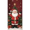 Santa Claus Read Gift List Lining for Christmas Doors Xmas Outdoor Decoration Door Cover for Front Door Home Xmas Party Supplies