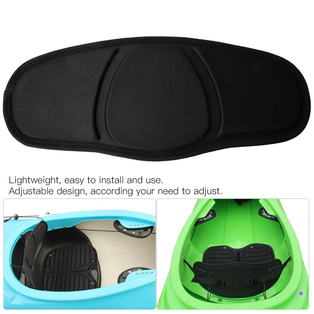 Adjustable Kayak Non slip Canoe Seat Backrest Comfortable Pad Black