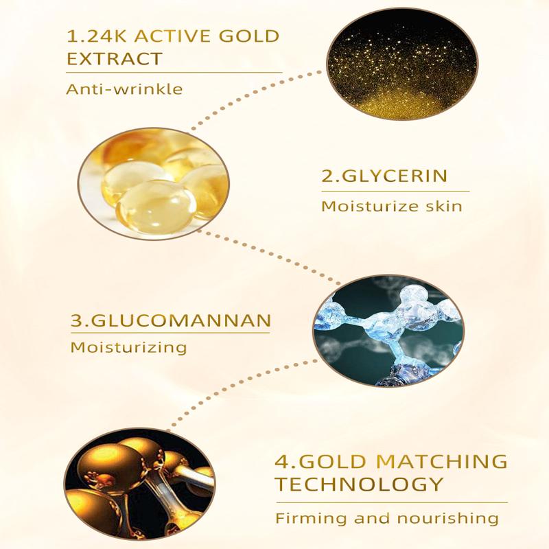 ARTISCARE 24K Gold Crystal Collagen Gel Eye Patches 60pcs Anti Wrinkles Dark Circles Eye Bags Eye Mask