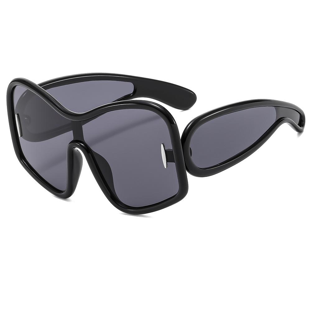 New integrated large frame one-piece European and American women's sunglasses fashion trend men's sunglasses women