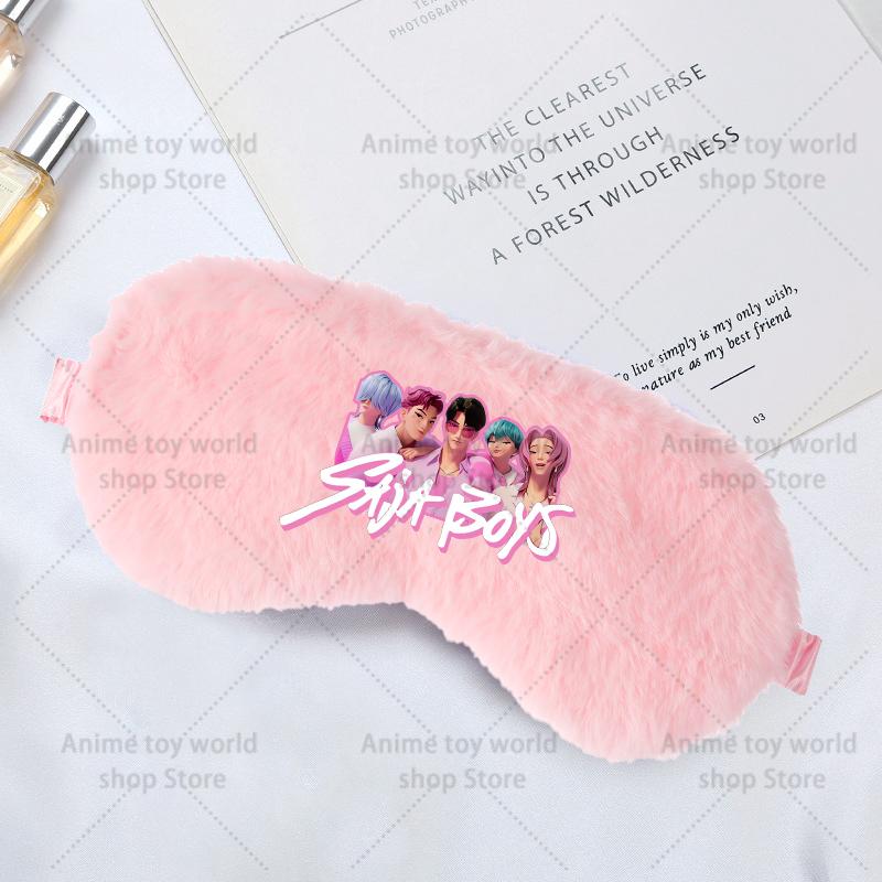 Kpop Охотники на демонов Маска для сна Повязка на глаза Мягкие маски для глаз Защита для глаз Плюшевая маска Повязка на глаз Здоровье для сна Защита для глаз Подарок