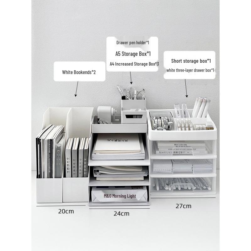 Многофункциональный настольный органайзер: Папка-органайзер формата А4, Подставка для ручек, Офисная стойка для хранения