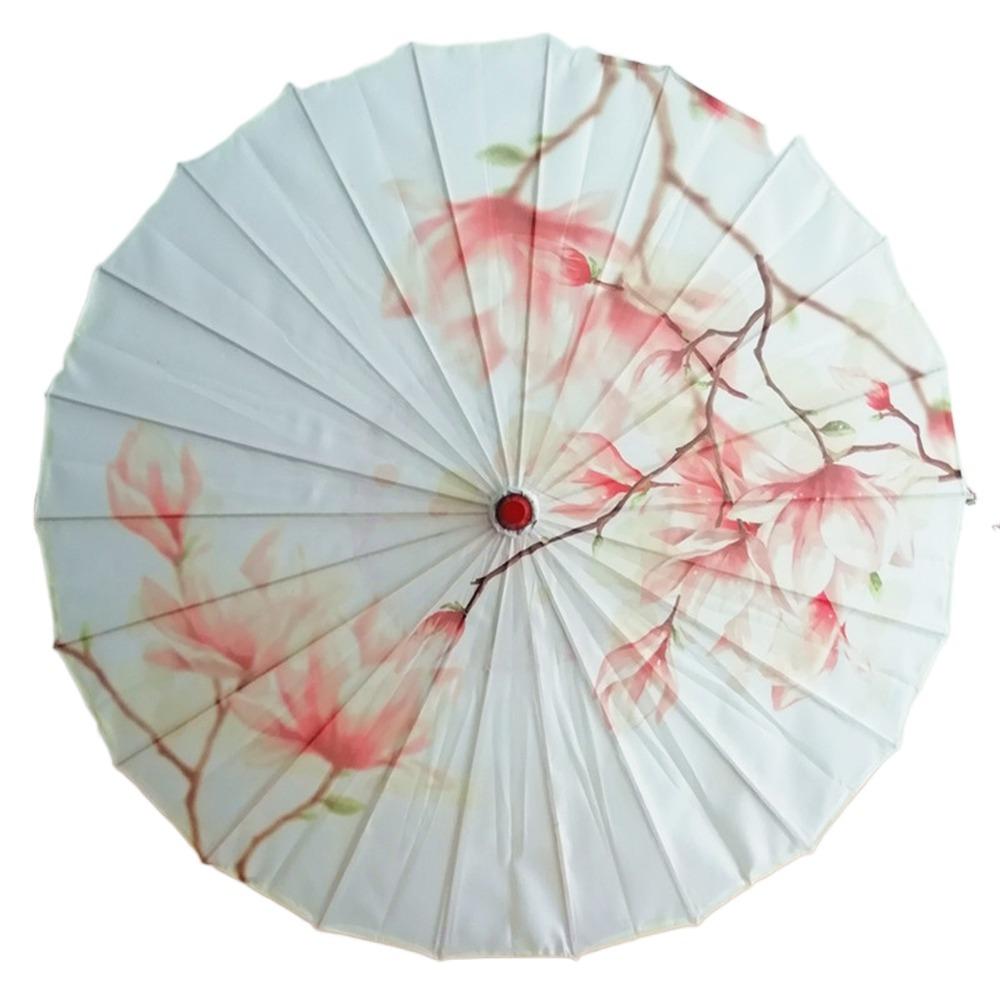 Waterproof Silk Cloth Women Umbrella Rain Proof Costume Parasol Flower Oil Paper Umbrella Party