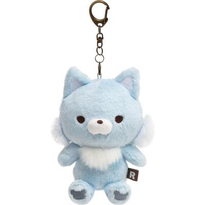 Плюшевая игрушка Rilakkuma Chairoi для обнимания Всегда вместе Серия Rilakkuma Плюшевый брелок для ключей для прогулок Голубой волк MF21301 Когумы