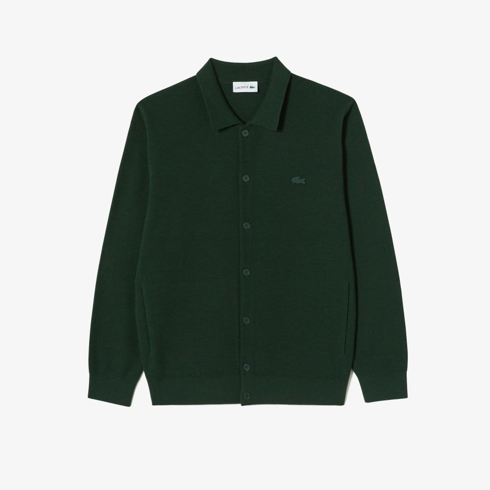 Lacoste Мужской кардиган на пуговицах с воротником-стойкой AH092E-55NL7A