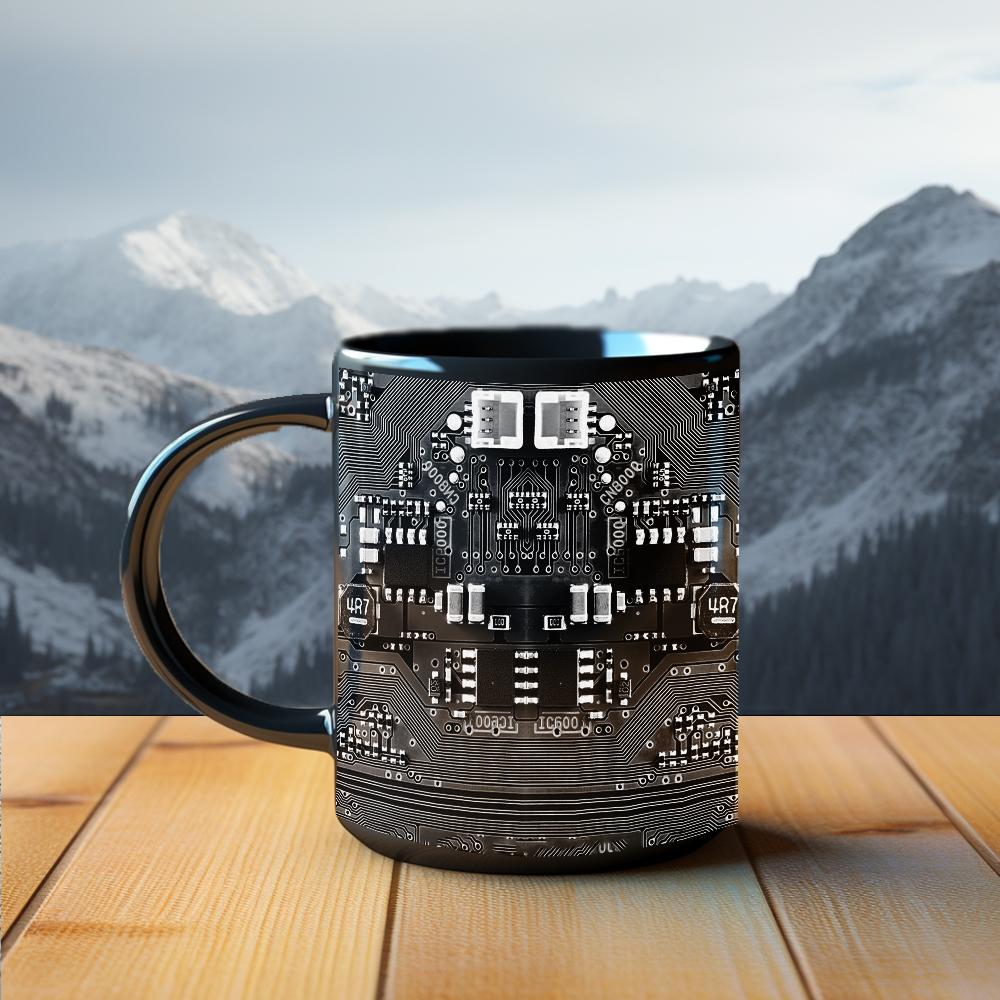 Circuit Board Pattern Ceramic Mug Engineer Designer Boyfriend Birthday Gift Water Cup Coffee Cup