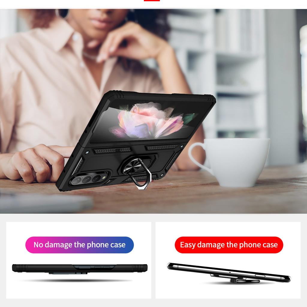 Anti -Knock Folding Protective Case For Samsung Galaxy Z Fold 4 Fold3 Fold 3 5g Fold4 Zfold4 Non -Fingerprint Hard Cover