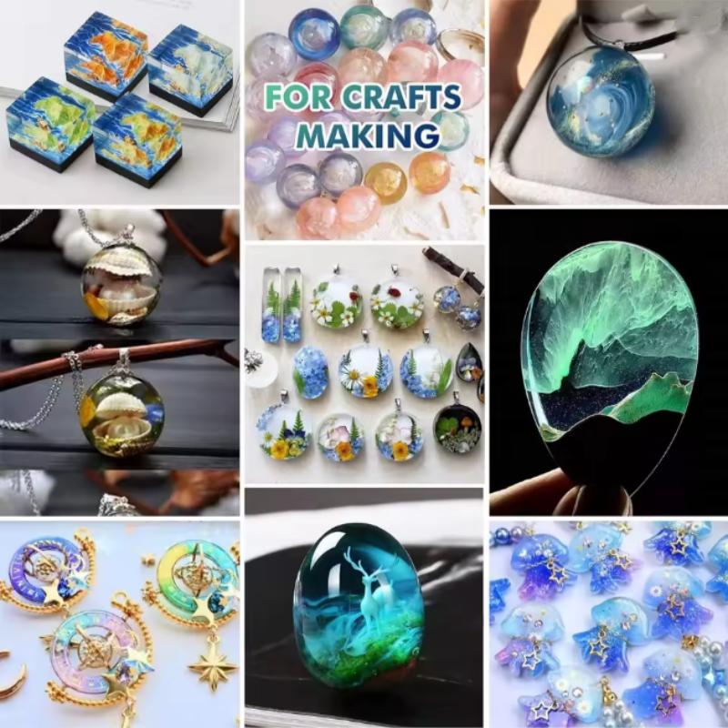 UV Resin Clear,Hard,Upgraded Crystal Clear Epoxy Resin Up Premixed UV Cure Resin for Craft Jewelry MakingJewelry Making Tools