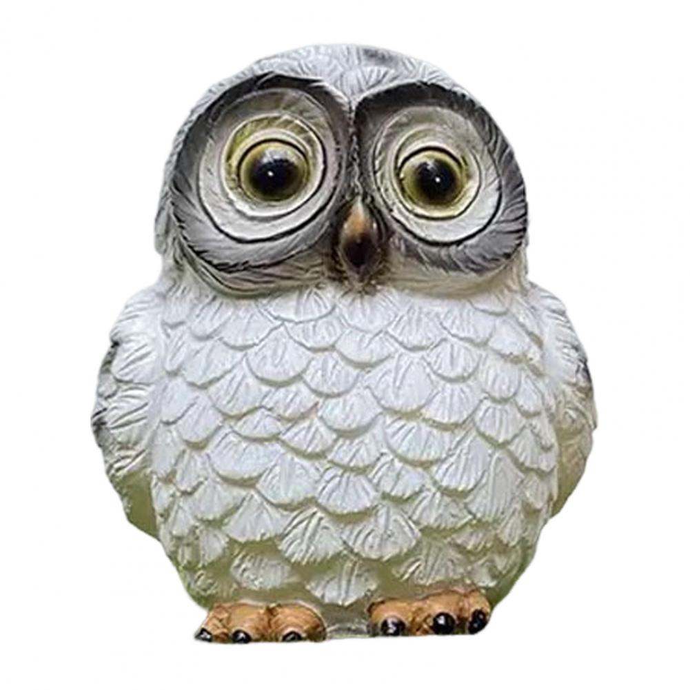 Resin Owl Outdoor Light Owl Solar Garden Lamp Solar Owl Garden Statue for Outdoor Decor Resin Night Lights for Yard Room