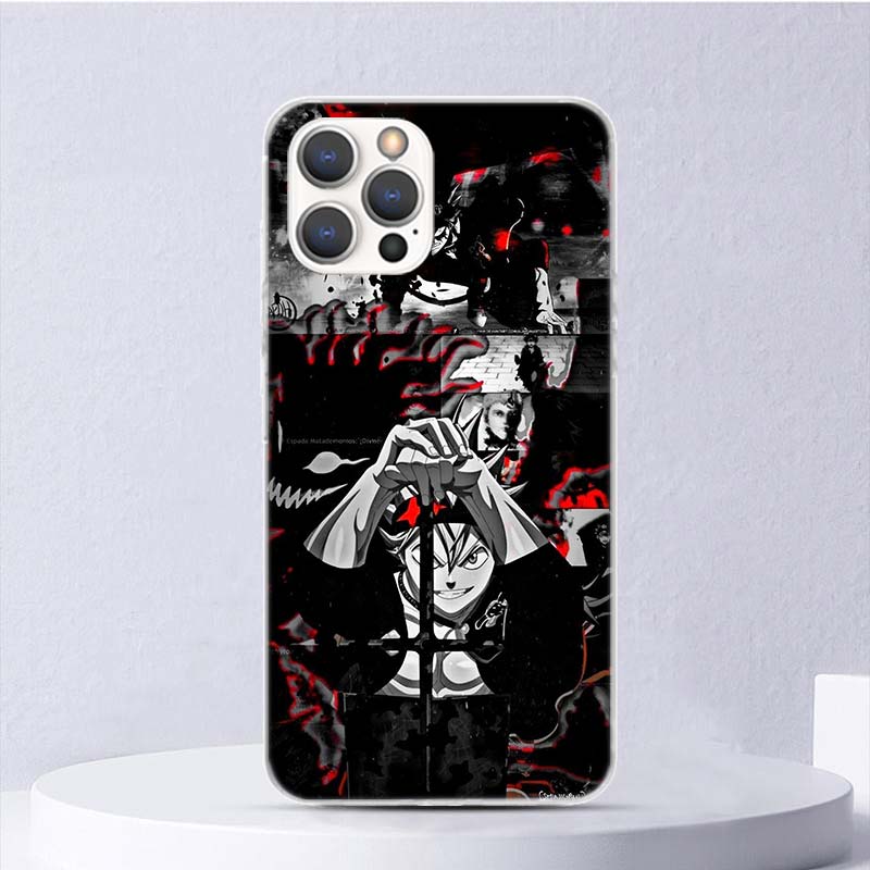 Мягкий чехол Black Clover Asta Anime для iPhone 11 12 13 Mini 14 Pro Max Apple Phone Cover X XS XR SE 7 Plus 8 + 6 6S 5S Funda Coqu